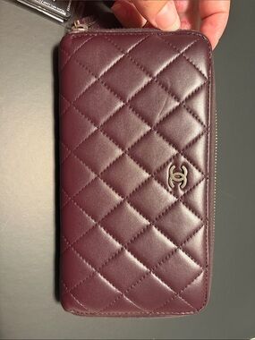 CHANEL Quilted Zip Wallet